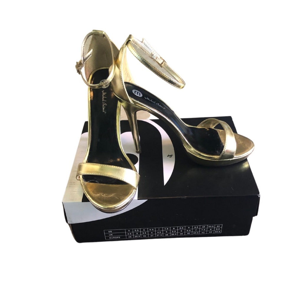 Gold Strappy Heels